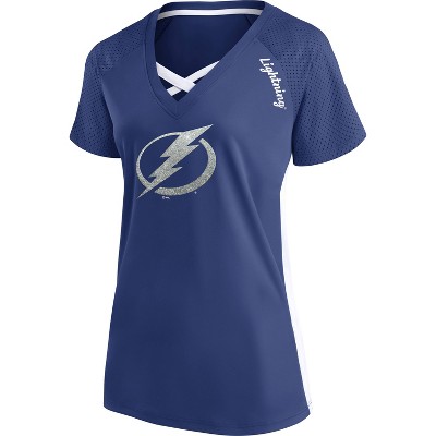 Women's Tampa Bay Lightning Touch by Alyssa Milano Blue Yardline Maternity  Long Sleeve Tri-Blend T