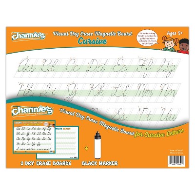 Channie's 2pk Visual Dry Erase Magnetic Cursive Boards