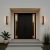 ALOADECOR Modern Motion Sensor Outdoor Wall Light Integrated LED Wall Sconce Matte Black Iron Exterior Light Fixture for Porch Garage Patio - 4 of 4