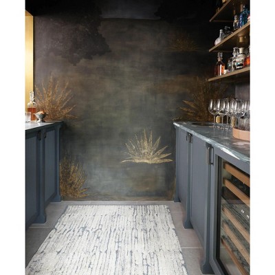 Malone Everglade Blue Hand-Knotted Wool 3' x 5' Rug