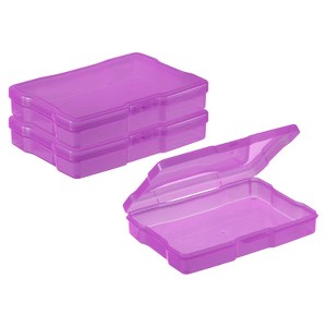 Unique Bargains Plastic Durable Large Capacity Organizing Photo Storage Box 2 Pcs - 1 of 4