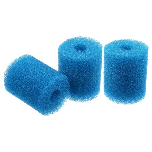 Unique Bargains Aquarium Pre Filter Foam Roll Foam Sponge Roll Intake  Filter for Fish Tank 7.5x6.5x2cm 3 Pcs Blue