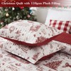 Christmas Quilt Set, Soft Breathable Holiday Bedspread, Festive Xmas Bedding for Winter Bedroom Decor - 4 of 4