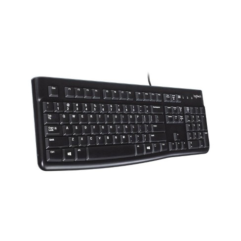 Usb Keyboard Logitech Desktop Black Target K120 - (920-002478) : Ergonomic