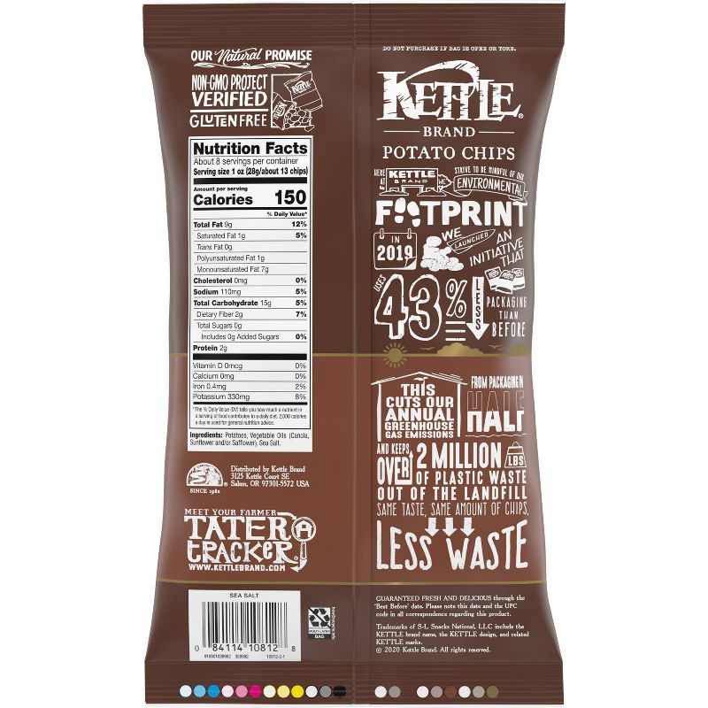 Kettle Brand Potato Chips Sea Salt Kettle Chips - 8.5oz, 4 of 12