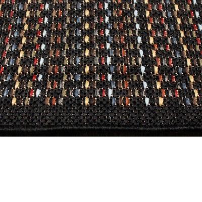 Midnight Square Flat-Woven Synthetic Indoor/Outdoor Rug