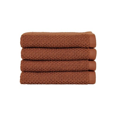 Nate Home By Nate Berkus Cotton Jacquard Bath Towel Set/6 - Sienna/brown :  Target