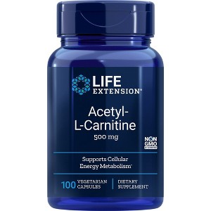 Acetyl L Carnitine 500mg by Life Extension  -  100 VegCap - 1 of 2