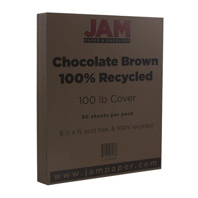 JAM Paper Heavyweight 100lb Colored Cardstock 8.5x11 Coverstock 100% Recycled 8109252