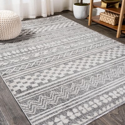 Imlil  Geometric Stripe Area Rug  - JONATHAN Y