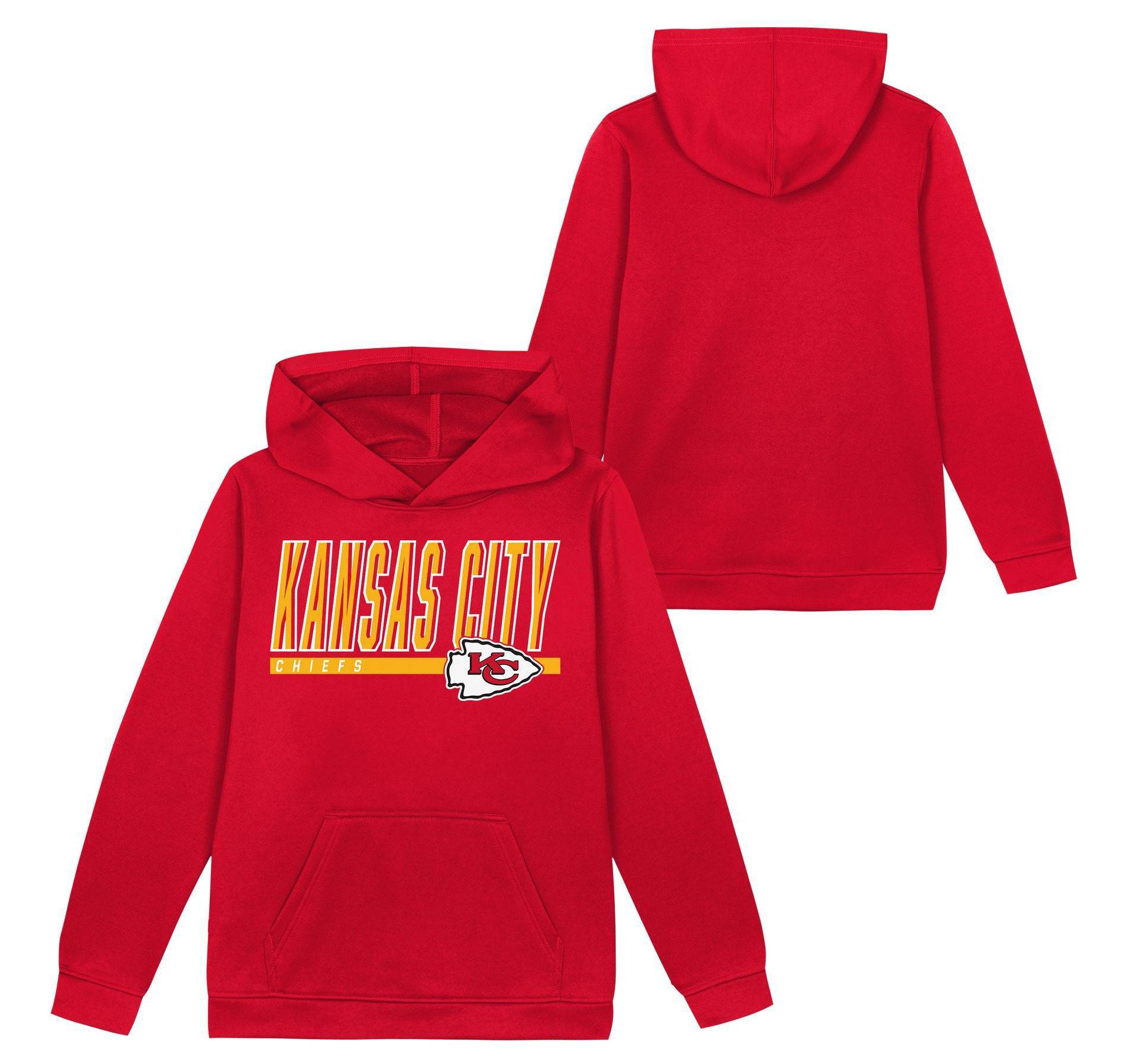 NFL Kansas City Chiefs Boys' Performance Hooded Sweatshirt