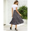 Garvee Maternity Dress Women's High Waist Floral Print Pleated Maxi Skirt Casual Flowy Swing A Line Long Skirts - 4 of 4