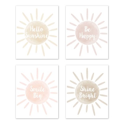 4pc 8"x10" Desert Sun Inspiraional Quotes Art Prints - Sweet Jojo Designs