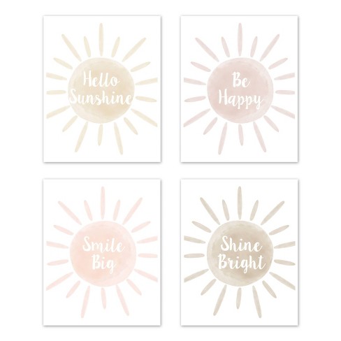 4pc 8 X10 Desert Sun Inspiraional Quotes Art Prints Sweet Jojo Designs Target