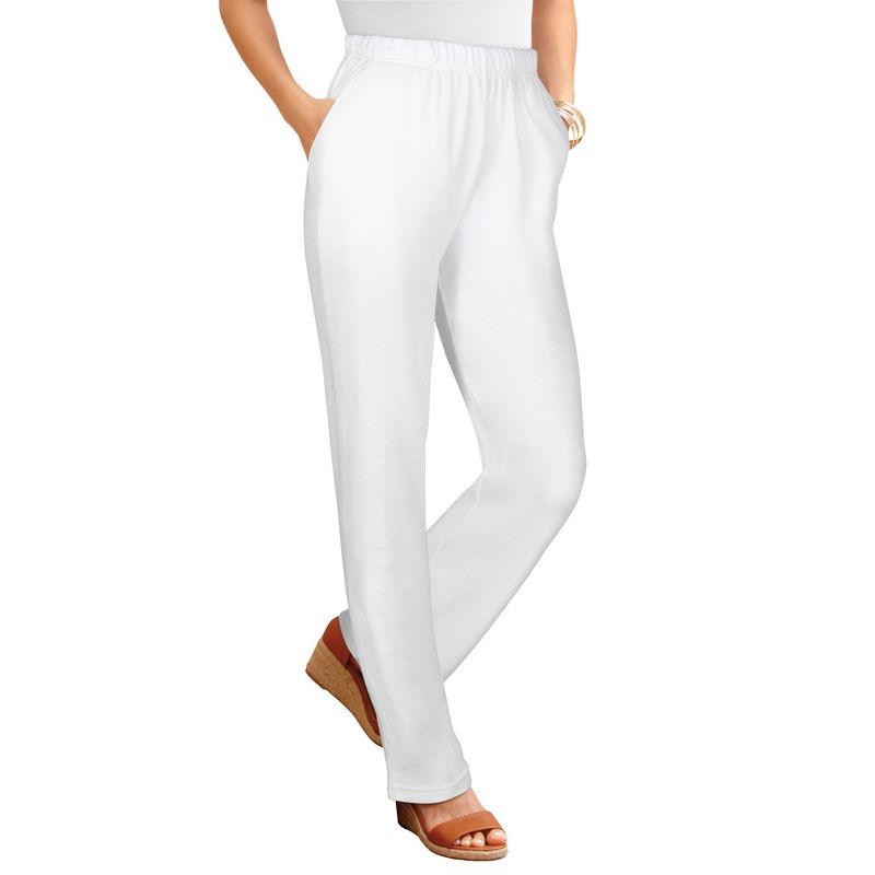 Jessica London Women's Plus Size Soft Ease Pant, 1 of 2