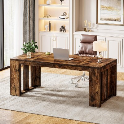 Tribesigns 62.99-Inch Wooden Executive Computer Desk, Large Home Office Writing Table Workstation