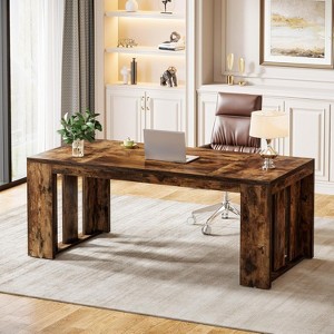 Tribesigns 62.99-Inch Wooden Executive Computer Desk, Large Home Office Writing Table Workstation - 1 of 4