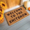 Evergreen 16 x 28 Inches Welcome to the Show Door Mat | Non-Slip Rubber Backing | Dirt catching Natural Coir | Indoor and Outdoor Home Decor - 2 of 4