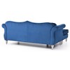 L-Shaped Sectional Sofa Chaise in Velvety MicroSuede with Chrome Legs - 4 of 4