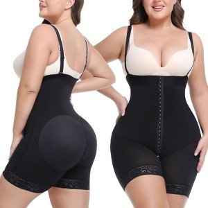 Voxshe Shapewear for Women High-Waist Bodysuit Tummy Control Firm Body Shaper Black - 1 of 4