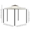 10' x 10' Patio Gazebo, Double Roof Outdoor Gazebo with Privacy Curtains, Mesh Netting, Aluminum Frame Outdoor Canopy Shelter - 3 of 4