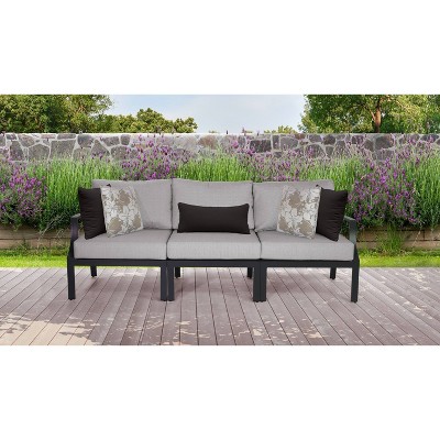 Lexington 3pc Patio Sectional Sofa with Cushions - Ash - TK Classics