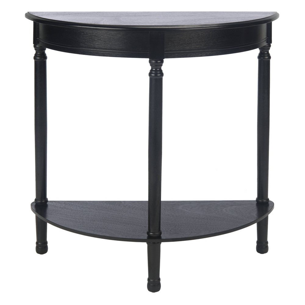 SAFAVIEH Tinsley Half Round Console Table Black