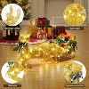 Gold Reindeer and Sleigh Set for Christmas Decorations, Metal Frame Christmas Elk Ornaments - 3 of 4