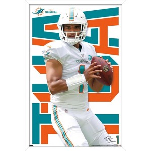 Trends International NFL Miami Dolphins - Tua Tagovailoa 20 Framed Wall Poster Prints - 1 of 4