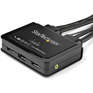 StarTech.com 2-Port HDMI KVM Switch with Built-In Cables - USB 4K 60Hz - 1 of 4