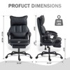 155° Reclining Office Chair Ergonomic Gaming Chair with Footrest - 4 of 4