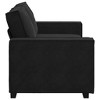 vidaXL 2-Seater Sofa - Black Velvet Couch Chair with Wide Armrests, Wooden/Metal Frame, for Living Room/Office - 71" x 31" x 33" - 4 of 4