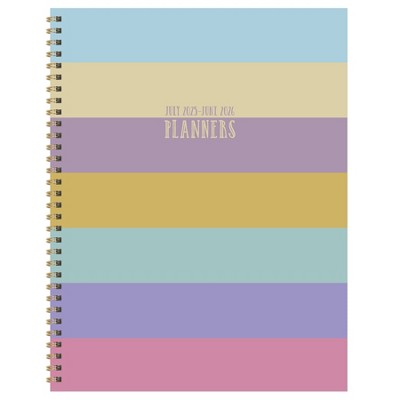TF Publishing July 2025 - June 2026 Striped Down Large Weekly Monthly Planner