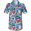 Men's Hawaiian Short - Sleeve Shirt, Classic Aloha Button - Down, Casual Beach Party Vacation Top - 2 of 4