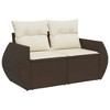 vidaXL 11 Piece Patio Sofa Set with Cushions Brown and Cream Poly Rattan - 4 of 4