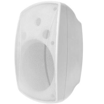 Monoprice 8in. Weatherproof 2-Way 70V Indoor/Outdoor Speaker, White (Each) For Use In Whole Home Audio Systems, Restaurants, Bars, Retail stores