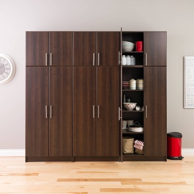 96" Elite with 6 Storage Cabinet Set Espresso - Prepac