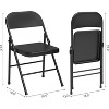 Acekool Steel Folding Chairs with Waterproof Seat, Stackable, Non-Slip Feet & 350 lb Capacity - 3 of 4