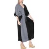 LA LEELA Women's House Daily Routine Evening Wear Vacation Casual Dailywear Holiday Loungewear Relaxed Fit Caftan Maxi Night Shirts 3X-4X Black, Solid - 4 of 4