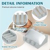 Aoibox Silicone Soap Dish for Bar Soap Holder, Self Draining Waterfall Drying Tray for Shower Bathroom, Keeps Soap Dry & Clean, Easy to Clean (2 Pack) - 3 of 4