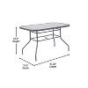 Flash Furniture Tory Commercial Grade Patio Table with Tempered Glass Top with Umbrella Hole and Steel Tube Frame - 4 of 4