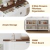 Sideboard Buffet Cabinet with Drawer and Storage,Farmhouse Coffee Bar Cabinet with Drawers and Shelves - 4 of 4