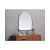 Elegant Lighting Metal Frame Arch Mirror 30x30 Inch in Silver - 3 of 4