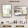 Black Framed Bathroom Mirror, Wall Mounted Rectangle Mirror, HD Resin Vanity Mirror, Tempered Glass, Aluminum Alloy Frame ,Horizontal/Vertical - 3 of 4