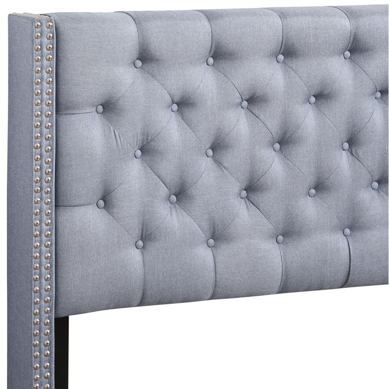 Passion Furniture Julie Tufted UpholsteLow Profile King Panel Bed, 5 of 8