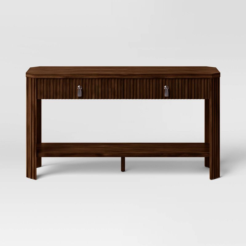 60&#34; Laguna Nigel Fluted Wooden Console Table Brown - Threshold&#8482; designed with Studio McGee, 3 of 6