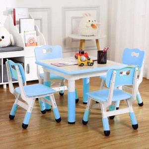 Kids Table and Chairs Set, Height Adjustable Desk for Ages 2-10, Arts & Crafts Table, Non-Slip Legs, for Classrooms Daycares - 1 of 4