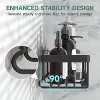ATTOP Adhesive Shower Caddy 5 Pack, Large Capacity Bathroom Organizers and Storage, No Drilling Wall-Mounted Basket, Black - 2 of 4