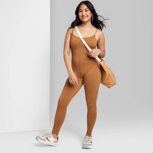 Women's Seamless Fabric Bodysuit - Wild Fable™ Brown M