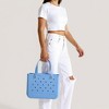 Anna-Kaci Women's Lightweight Perforated Tote Bag with Flexible Water-Resistant Design and Sturdy Handles for Everyday Carry Needs - 2 of 4